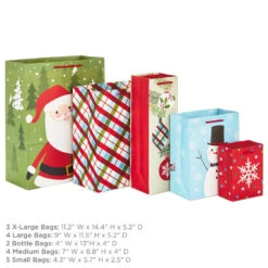 Hallmark Assorted Sizes And Designs 18-Pack Christmas Gift Bags -Featured Home Stores 18 Assorted Sizes and Designs Christmas Gift Bags 5XGB1409 03