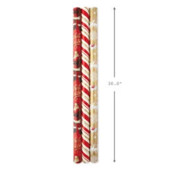 Hallmark Red And Gold 3-Pack Reversible Christmas Wrapping Paper, 120 Sq. Ft. 8 Hallmark Red And Gold 3-Pack Reversible Christmas Wrapping Paper, 120 Sq. Ft. -Featured Home Stores 3Pack Red and Gold Reversible Christmas Wrapping Paper 5JXW1029 03