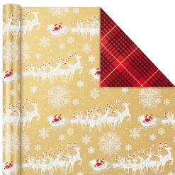 Hallmark Red And Gold 3-Pack Reversible Christmas Wrapping Paper, 120 Sq. Ft. 11 Hallmark Red And Gold 3-Pack Reversible Christmas Wrapping Paper, 120 Sq. Ft. -Featured Home Stores 3Pack Red and Gold Reversible Christmas Wrapping Paper 5JXW1029 06