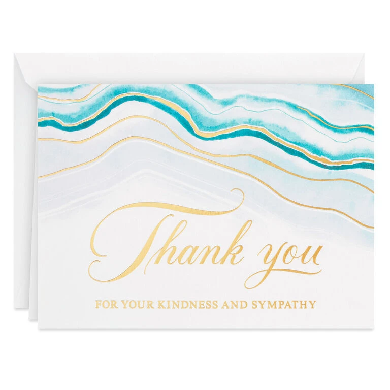 Hallmark Abstract Waves Boxed Blank Sympathy Thank-You Notes, Pack Of 20 2 Hallmark Abstract Waves Boxed Blank Sympathy Thank-You Notes, Pack Of 20 - Image 2