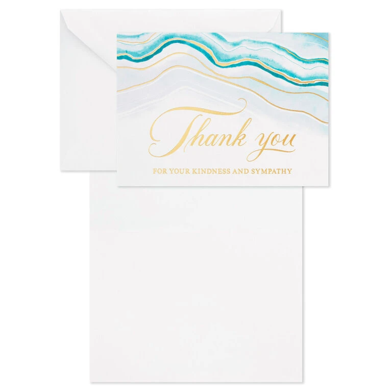 Hallmark Abstract Waves Boxed Blank Sympathy Thank-You Notes, Pack Of 20 3 Hallmark Abstract Waves Boxed Blank Sympathy Thank-You Notes, Pack Of 20 - Image 3