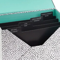 Hallmark Assorted All-Occasion Handmade Greeting Cards In Black Scattered Dot Organizer -Featured Home Stores Assorted AllOccasion Greeting Cards in Organizer 5EBN1121 06