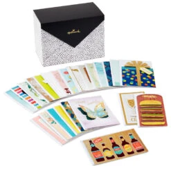 Hallmark Assorted All-Occasion Handmade Greeting Cards In Black Scattered Dot Organizer -Featured Home Stores Assorted AllOccasion Greeting Cards in Organizer 5EBN1121 07