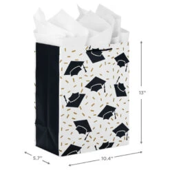 Hallmark 13" Assorted Grad Designs 3-Pack Large Gift Bags With Tissue Paper -Featured Home Stores Assorted Grad Designs 3Pack Large Gift Bags With Tissue Paper 5GBC1015 03