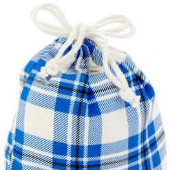Hallmark 10" Assorted Plaid 3-Pack Fabric Gift Bags -Featured Home Stores Assorted Plaid Fabric Christmas Gift Bags 5XGB1453 06