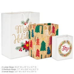 Hallmark Assorted Holiday Merry 8-Pack Small, Medium And Large Christmas Gift Bags 8 Hallmark Assorted Holiday Merry 8-Pack Small, Medium And Large Christmas Gift Bags -Featured Home Stores Assorted Small Large Holiday Prints Christmas Gift Bags 5XGB1412 03