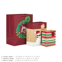 Hallmark Assorted Rustic Designs 8-Pack Small, Medium And Large Christmas Gift Bags 8 Hallmark Assorted Rustic Designs 8-Pack Small, Medium And Large Christmas Gift Bags -Featured Home Stores Assorted Small Large Rustic Christmas Gift Bags 5XGB4894 03