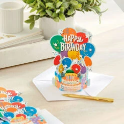 Hallmark Balloon Bouquet Boxed Pop-Up Birthday Cards, Pack Of 8 -Featured Home Stores Balloon Bouquet Boxed Birthday Cards 5STZ1173 07