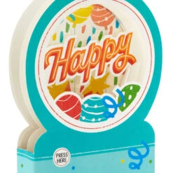Hallmark All The Happiness Snow Globe Musical 3D Birthday Card With Motion -Featured Home Stores Balloons Snow Globe Musical Motion 3DBirthday Card 1299WDR1212 04