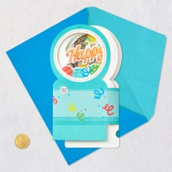 Hallmark All The Happiness Snow Globe Musical 3D Birthday Card With Motion -Featured Home Stores Balloons Snow Globe Musical Motion 3DBirthday Card 1299WDR1212 05