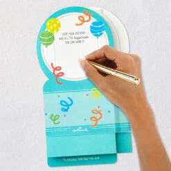 Hallmark All The Happiness Snow Globe Musical 3D Birthday Card With Motion -Featured Home Stores Balloons Snow Globe Musical Motion 3DBirthday Card 1299WDR1212 06