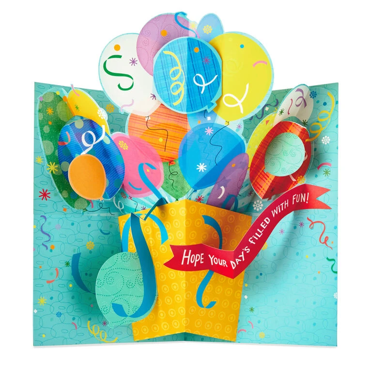 Hallmark 16" Fun Balloons Pop-Up Jumbo Birthday Card 2 Hallmark 16" Fun Balloons Pop-Up Jumbo Birthday Card - Image 2