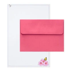 Hallmark Marjolein Bastin Pink Flowers Stationery Set, 40 Sheets -Featured Home Stores Bastin Pink Flowers Blank Sheets Stationery Set 1STN1142 03