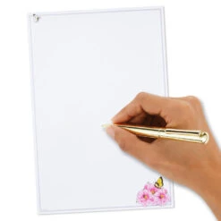 Hallmark Marjolein Bastin Pink Flowers Stationery Set, 40 Sheets -Featured Home Stores Bastin Pink Flowers Blank Sheets Stationery Set 1STN1142 06