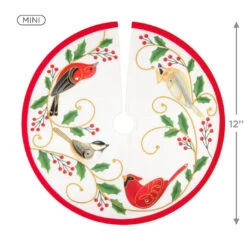 Hallmark Mini The Beauty Of Birds Christmas Tree Topper And Tree Skirt, Set Of 2 -Featured Home Stores Beauty of Birds Mini Keepsake Tree Skirt and Topper 2599QSB6239 04
