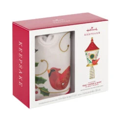 Hallmark Mini The Beauty Of Birds Christmas Tree Topper And Tree Skirt, Set Of 2 -Featured Home Stores Beauty of Birds Mini Keepsake Tree Skirt and Topper 2599QSB6239 05