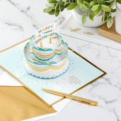 Hallmark Celebrating You Cake 3D Pop-Up Birthday Card -Featured Home Stores Birthday Cake 3D PopUp Birthday Card 1299LAD2895 08