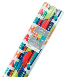 Hallmark Birthday Celebration 3-Pack Reversible Wrapping Paper -Featured Home Stores Birthday Celebration 3Pack Reversible Wrapping Paper 5EWR2946 07