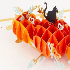 Hallmark Fun And Frightful 3D Pop-Up Halloween Card -Featured Home Stores Black Cat on Pumpkins 3D PopUp Halloween Card 1299IEH1003 04