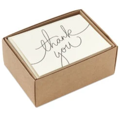 Hallmark Black Script Bulk Boxed Blank Thank-You Notes, Pack Of 40 -Featured Home Stores Black Script Boxed Blank ThankYou Notes Multipack 1TYN2453 04