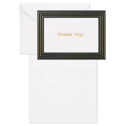 Hallmark Black And Gold Bulk Blank Thank-You Notes, Pack Of 50 -Featured Home Stores Black and Gold Bulk Blank ThankYou Notes Assortment 1399WTU3882 03