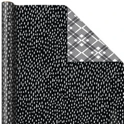Hallmark Black And White Prints 3-Pack Reversible Wrapping Paper, 75 Sq. Ft. Total 10 Hallmark Black And White Prints 3-Pack Reversible Wrapping Paper, 75 Sq. Ft. Total -Featured Home Stores Black and White Prints 3Pack Reversible Gift Wrap 5EWR6401 04