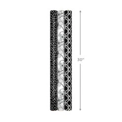Hallmark Black And White Prints 3-Pack Reversible Wrapping Paper, 75 Sq. Ft. Total 13 Hallmark Black And White Prints 3-Pack Reversible Wrapping Paper, 75 Sq. Ft. Total -Featured Home Stores Black and White Prints 3Pack Reversible Gift Wrap 5EWR6401 07
