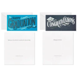 Hallmark Sophisticated Assorted Money Holder Graduation Cards, Pack Of 36 -Featured Home Stores Blue Black Money Holder Graduation Cards Assortment 5GEY1002 03
