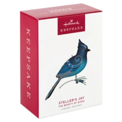 Hallmark The Beauty Of Birds Steller's Jay Ornament -Featured Home Stores Blue Jay Bird Keepsake Ornament 1799QXR8057 04