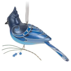 Hallmark The Beauty Of Birds Steller's Jay Ornament -Featured Home Stores Blue Jay Bird Keepsake Ornament 1799QXR8057 06