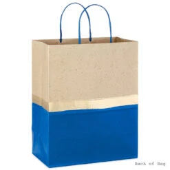 Hallmark 13" Blue And Kraft Paper 6-Pack Gift Bag -Featured Home Stores Blue and Kraft Paper 6Pack Large Gift Bags 5EGB6399 04