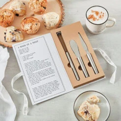 Breakfast Tools In Cardboard Book Box, Set Of 3 -Featured Home Stores Breakfast Tools in Cardboard Book Box J2320 04