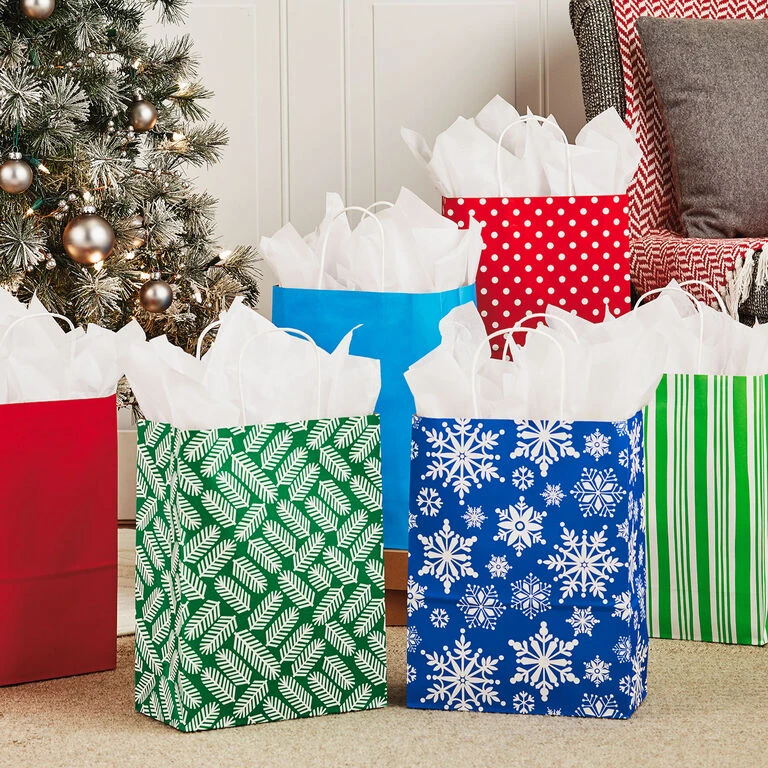 Hallmark 13" Bright Fun 12-Pack Assorted Christmas Gift Bags 2 Hallmark 13" Bright Fun 12-Pack Assorted Christmas Gift Bags - Image 2