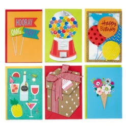 Hallmark Premium Assorted Handmade All-Occasion Cards In Leaf Print Organizer, Box Of 24 -Featured Home Stores Bulk Handmade AllOccasion Cards in Storage Box 5EDX1107 05