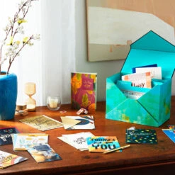 Hallmark Assorted Mahogany All-Occasion Greeting Cards In Green Watercolor Organizer, Box Of 24 -Featured Home Stores Bulk Pack Assorted Mahogany Cards in Storage Box 5EBN1044 06