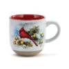 Cardinal On Snow Frosted Branch Mug And Matching Card
