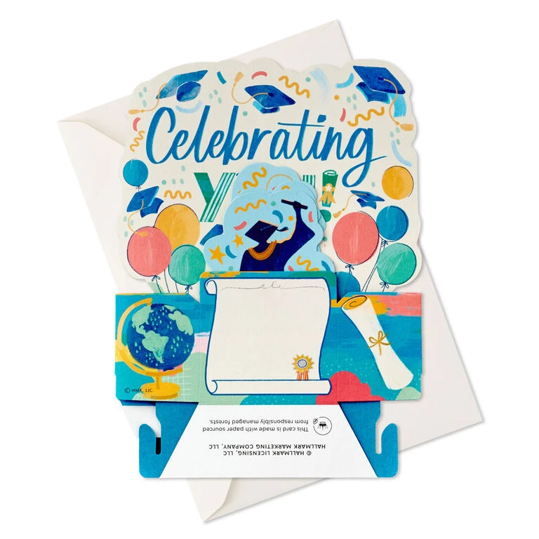 Hallmark Celebrating You 3D Pop-Up Graduation Cards, Pack Of 8 7 Hallmark Celebrating You 3D Pop-Up Graduation Cards, Pack Of 8 - Image 7