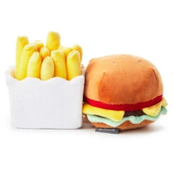 Hallmark Better Together Burger And Fries Magnetic Plush, 5" -Featured Home Stores Cheeseburger and French Fries Magnetic Plush 1KID1643 03
