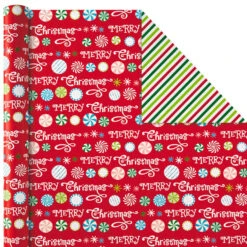 Hallmark Christmas Cheer 4-Pack Reversible Wrapping Paper Assortment, 150 Sq. Ft. -Featured Home Stores Christmas Cheer Assortment Reversible Wrapping Paper 5JXW1736 06