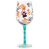 Lolita Love My Rescue Handpainted Wine Glass, 15 Oz.