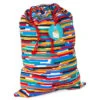 Hallmark 28" Colorful Stripes Fabric Gift Bag With Tag
