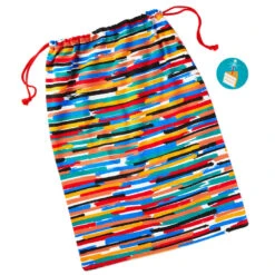 Hallmark 28" Colorful Stripes Fabric Gift Bag With Tag -Featured Home Stores Colorful Stripes Fabric Gift Bag With Tag 1499EGB7348 05