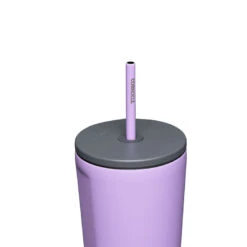 Corkcicle Sun-Soaked Lilac Stainless Steel Tumbler, 24oz. -Featured Home Stores Corkcicle Lilac Tumbler With Lid and Straw 2224SSL 03