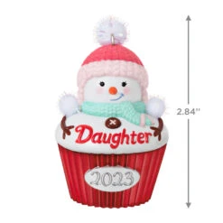 Hallmark Daughter Cupcake 2023 Ornament -Featured Home Stores Daughter Snowman Cupcake 2023 Keepsake Ornament 1399QGO2539 03