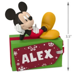 Hallmark Disney Mickey Mouse Christmas Present Personalized Ornament -Featured Home Stores Disney Mickey Mouse Christmas Present Personalized Ornament 2499QHE1885B1 03