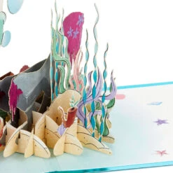 Hallmark Disney The Little Mermaid Wishing You Happiness 3D Pop-Up Card -Featured Home Stores Disney The Little Mermaid Ariel 3D PopUp Card for Her 1499LAD2902 05