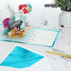 Hallmark Disney The Little Mermaid Wishing You Happiness 3D Pop-Up Card -Featured Home Stores Disney The Little Mermaid Ariel 3D PopUp Card for Her 1499LAD2902 08