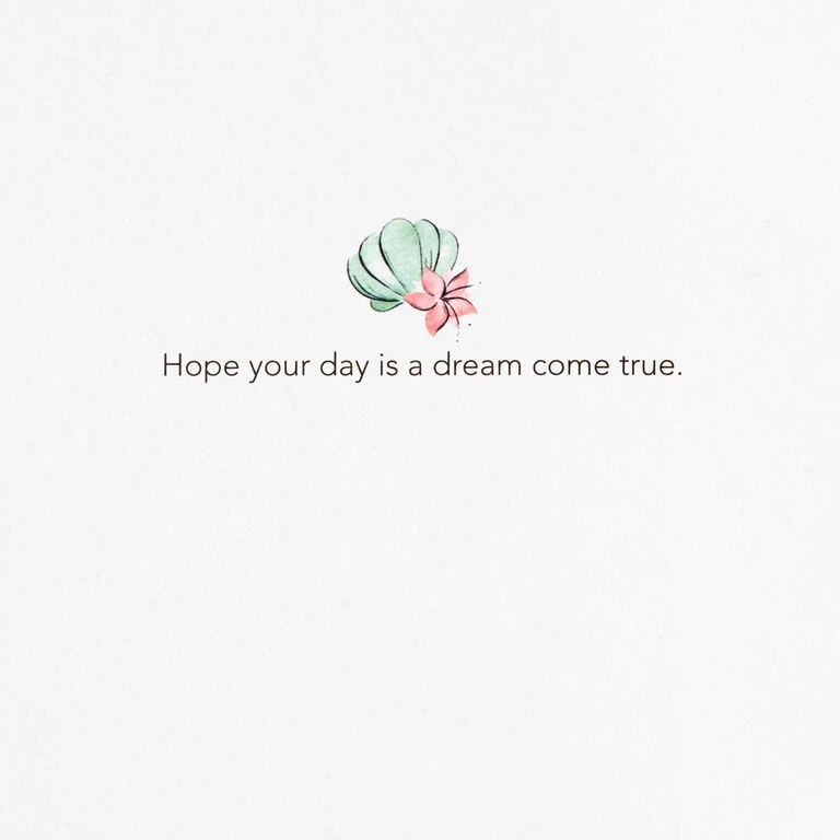 Hallmark Disney The Little Mermaid Ariel Happy Wish Quilled Paper Handmade Card 2 Hallmark Disney The Little Mermaid Ariel Happy Wish Quilled Paper Handmade Card - Image 2