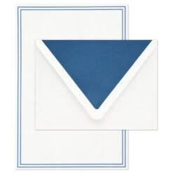 Hallmark Double Blue Border Stationery Set, Box Of 20 -Featured Home Stores Double Blue Border Stationery Set 1499STN1136 03