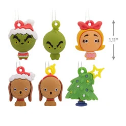 Mini Dr. Seuss's How The Grinch Stole Christmas!™ Shatterproof Hallmark Ornaments, Set Of 6 -Featured Home Stores Dr. Seuss How the Grinch Stole Christmas Miniature Christmas Ornaments Set of 6 3HCM912 04